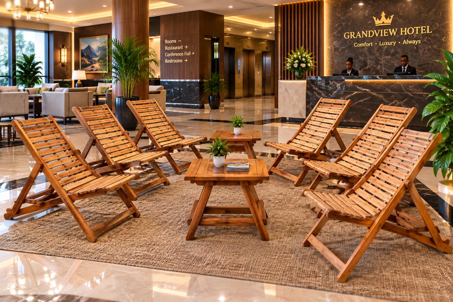 Kingsley Set — Lounge + Two Stools